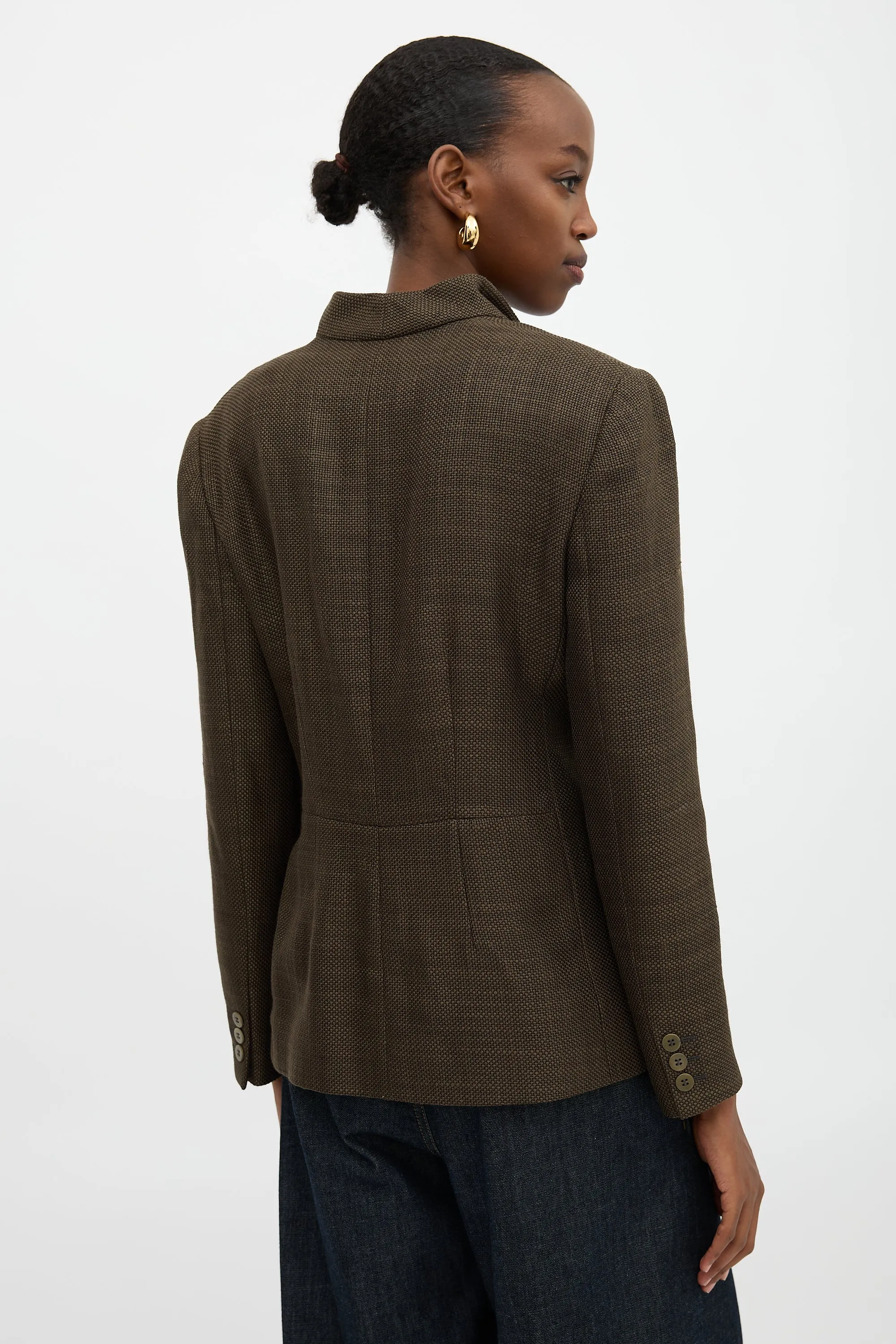 Woven Shawl Collar Jacket sold by VSP Consignment product image thumbnail 4