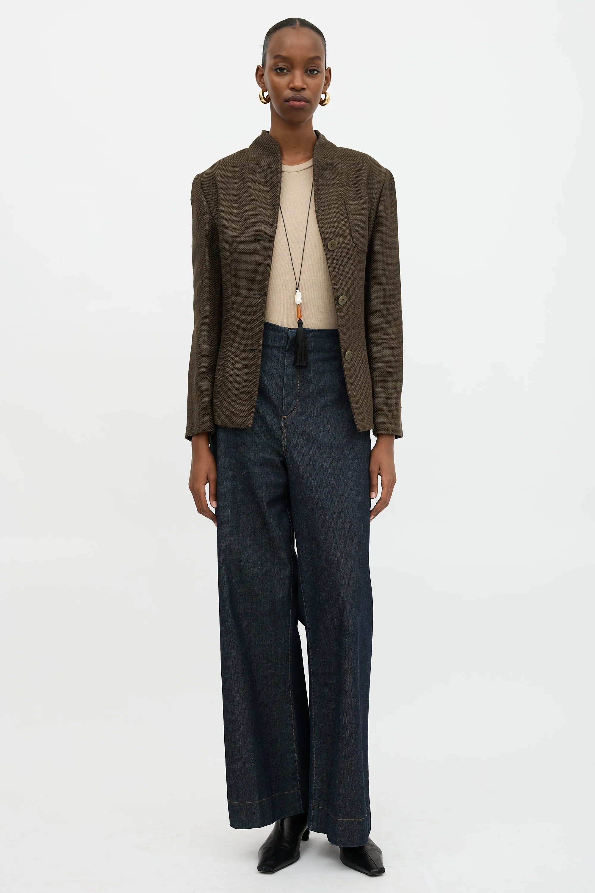 Woven Shawl Collar Jacket sold by VSP Consignment product image thumbnail 2