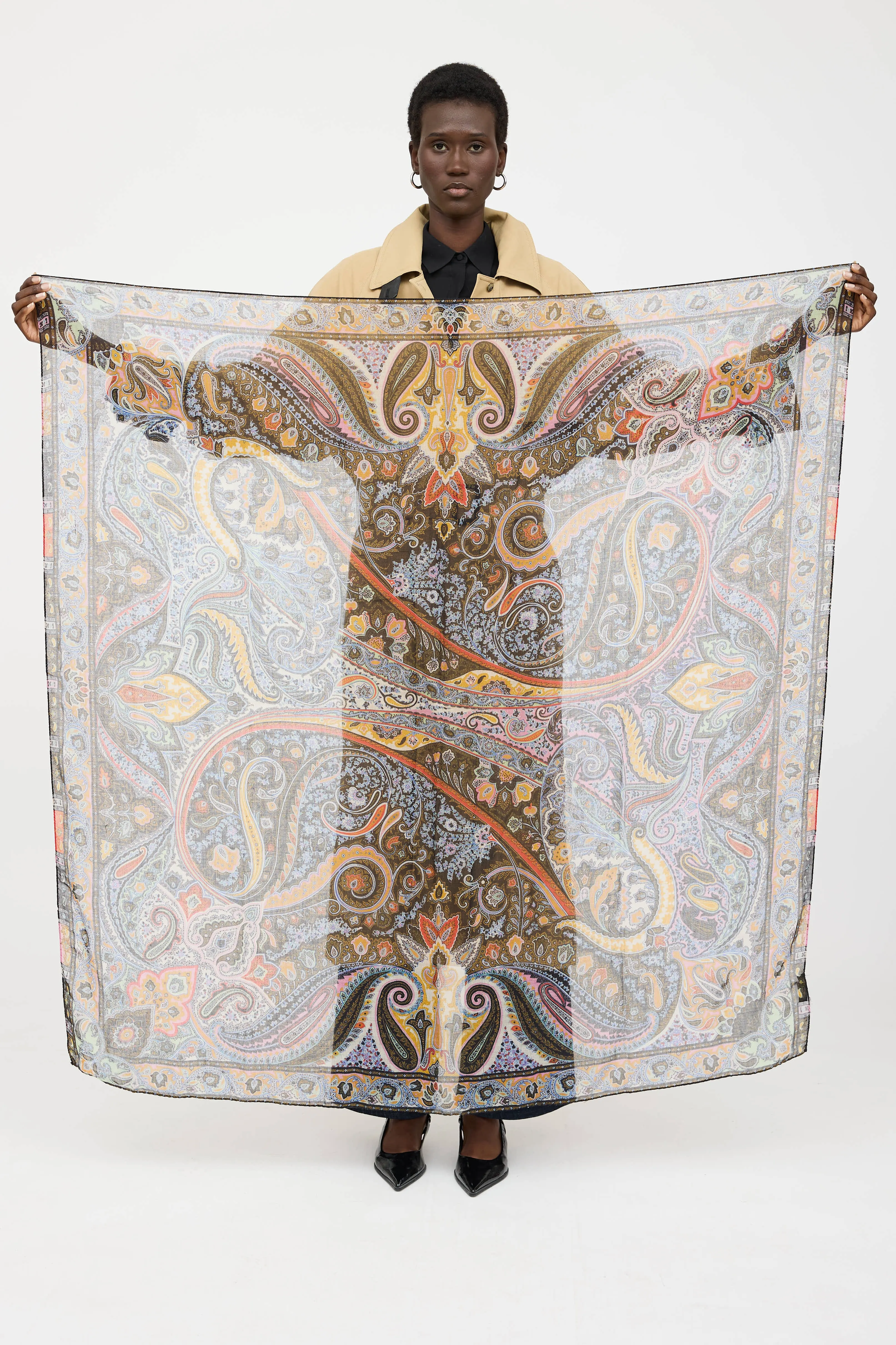 Multi Paisley Scarf sold by VSP Consignment product image thumbnail 2