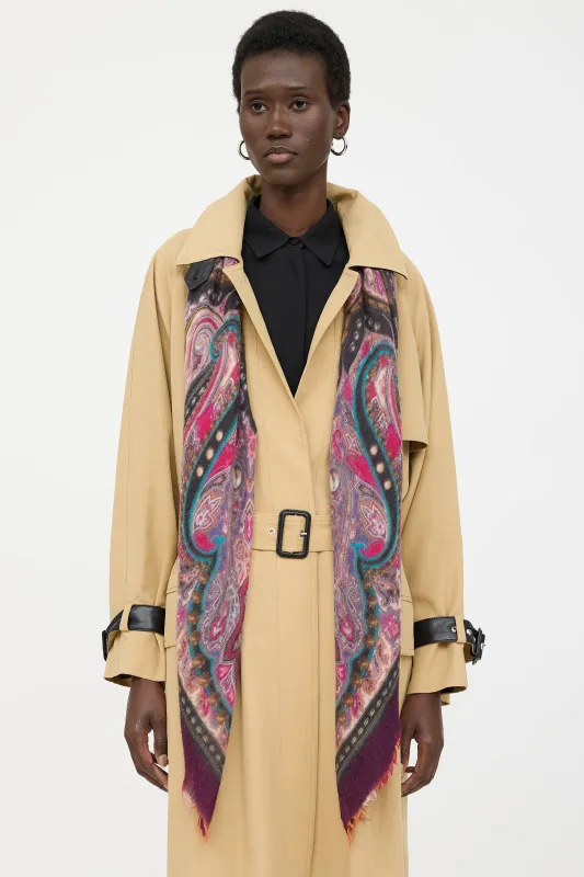 Cashmere Multi Paisley Scarf sold by VSP Consignment