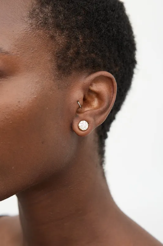 14K Gold & Diamond Earrings made by VSP Consignment