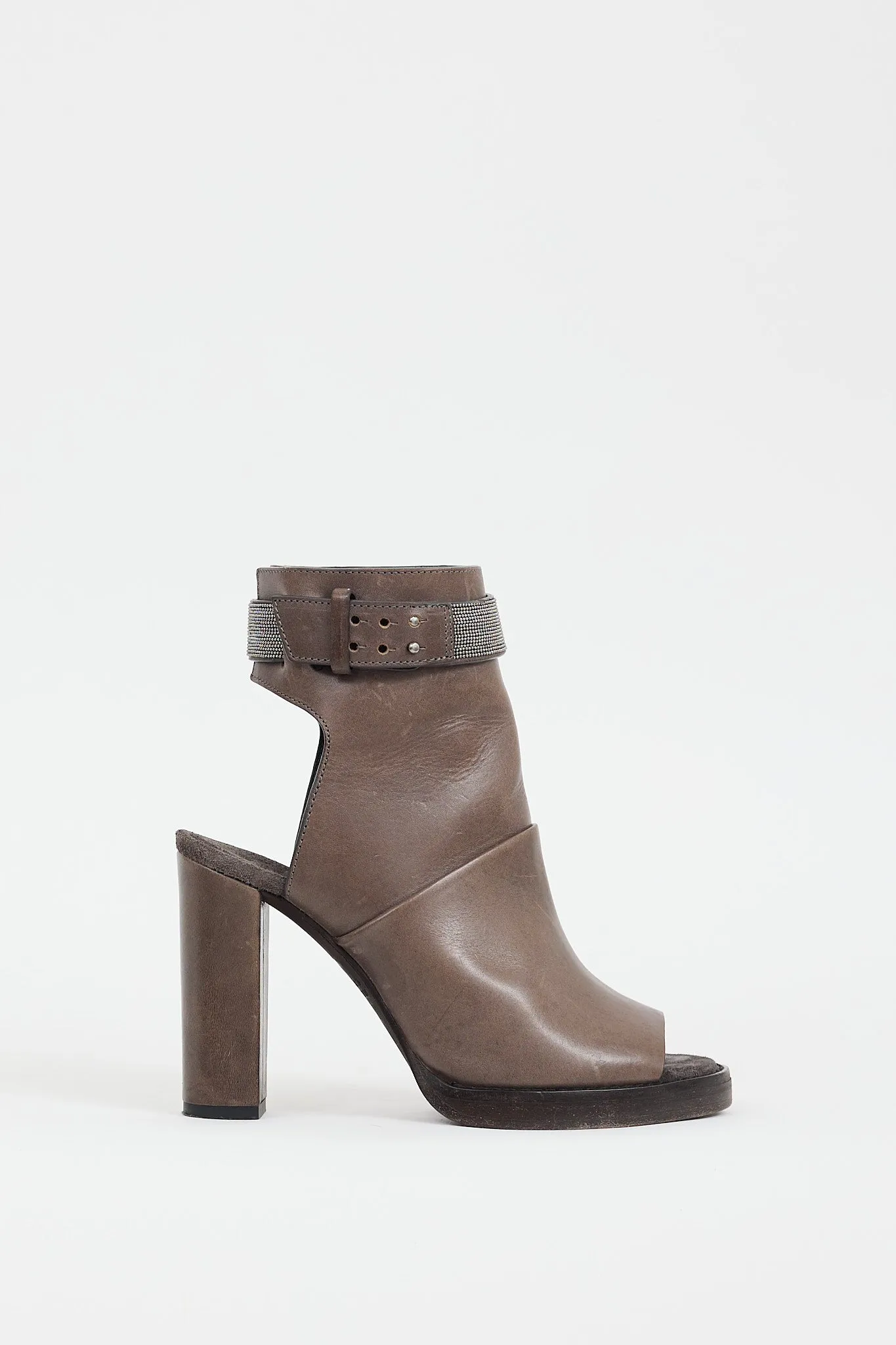 Leather Monili Cutout Boot sold by VSP Consignment