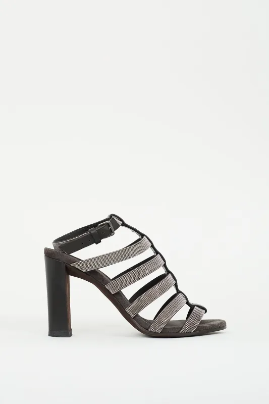 Leather Monili Caged Heel sold by VSP Consignment