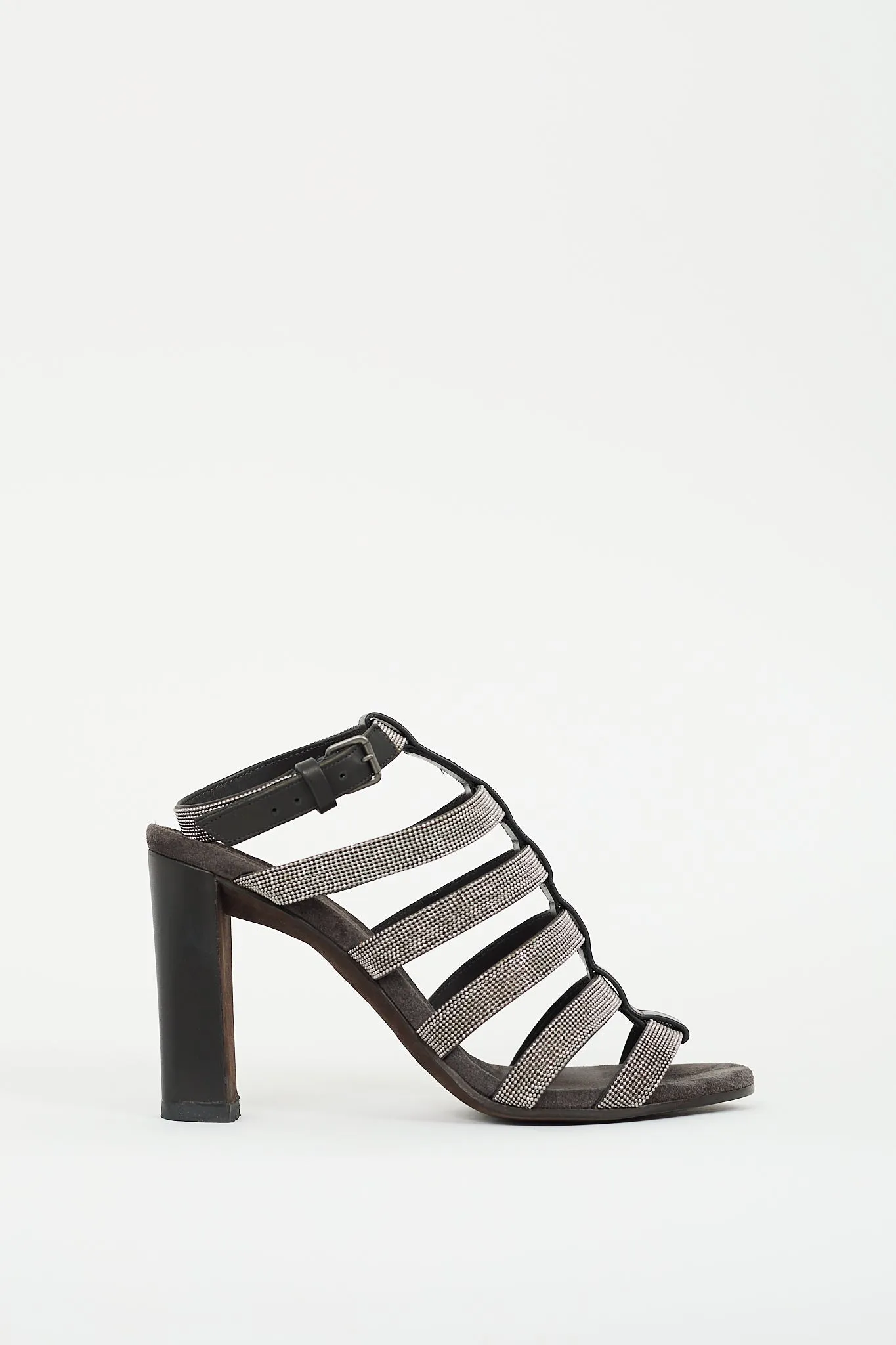 Leather Monili Caged Heel sold by VSP Consignment