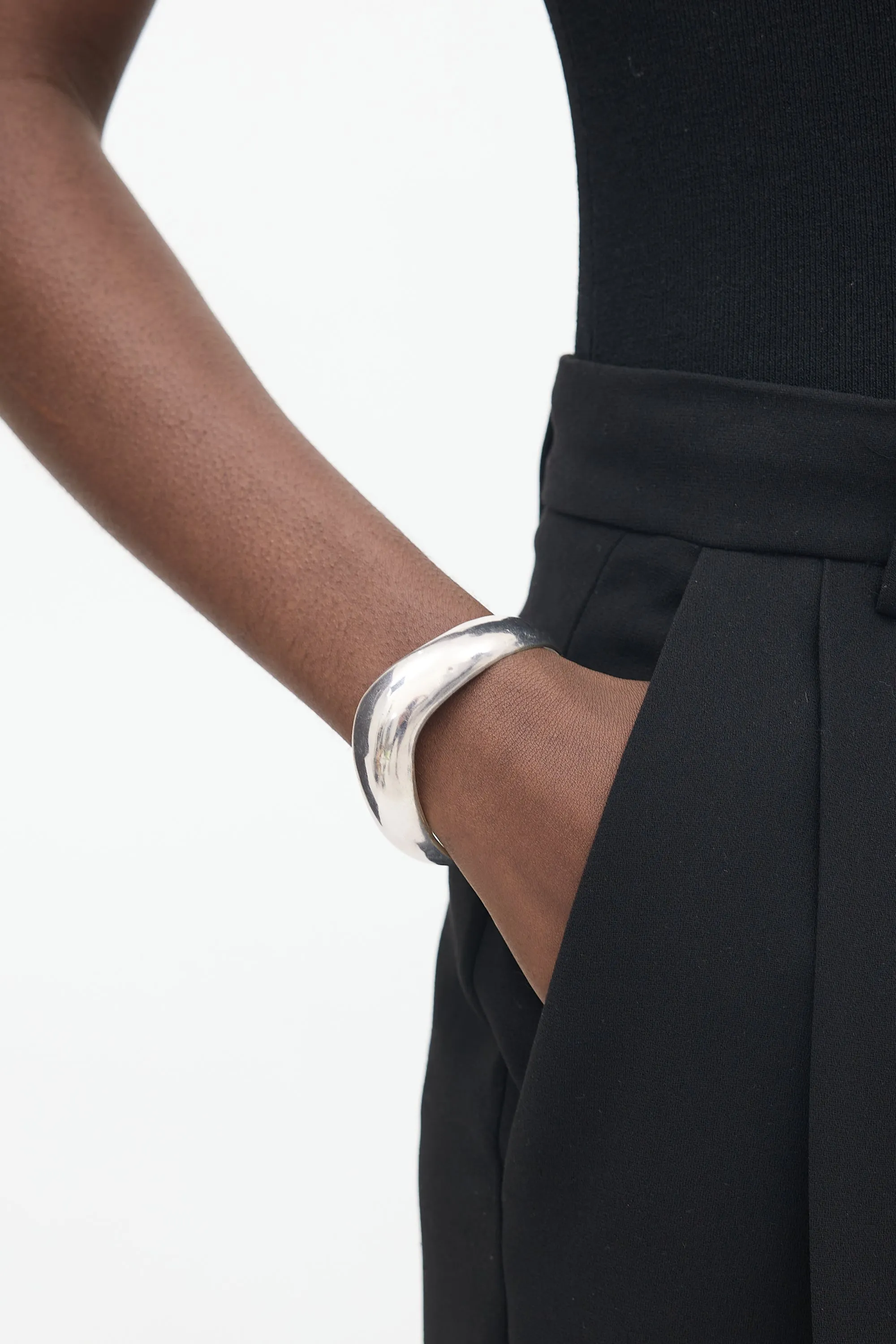 Sterling Silver Wavy Bangle sold by VSP Consignment