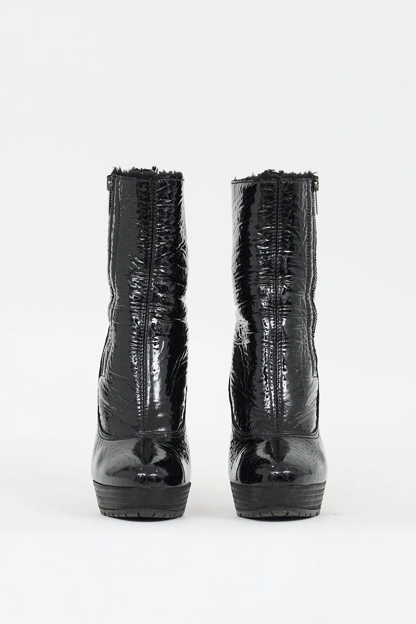 Patent Leather Trixie Platform Boot sold by VSP Consignment product image thumbnail 3