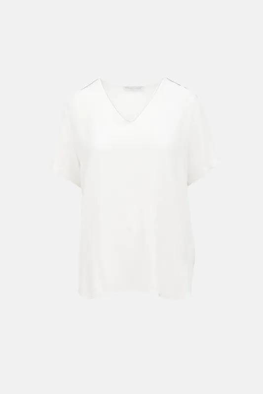 Beaded Collar Top sold by VSP Consignment