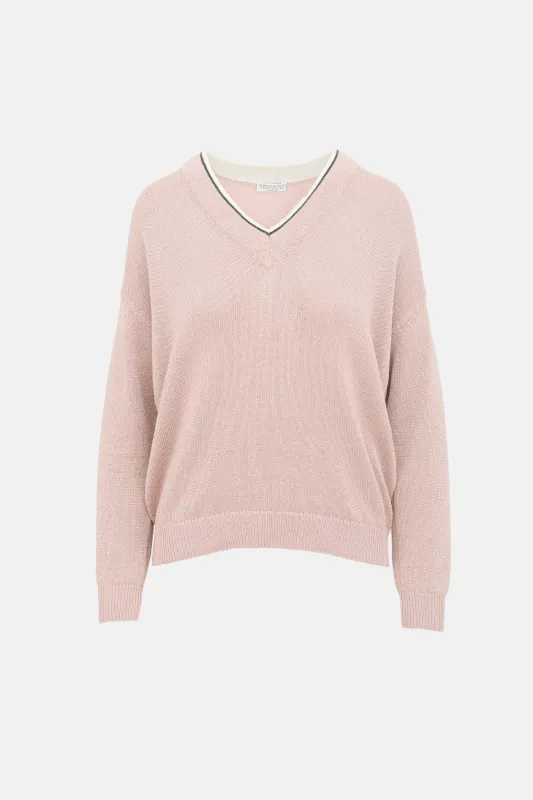 Sparkly V-Neck Sweater sold by VSP Consignment