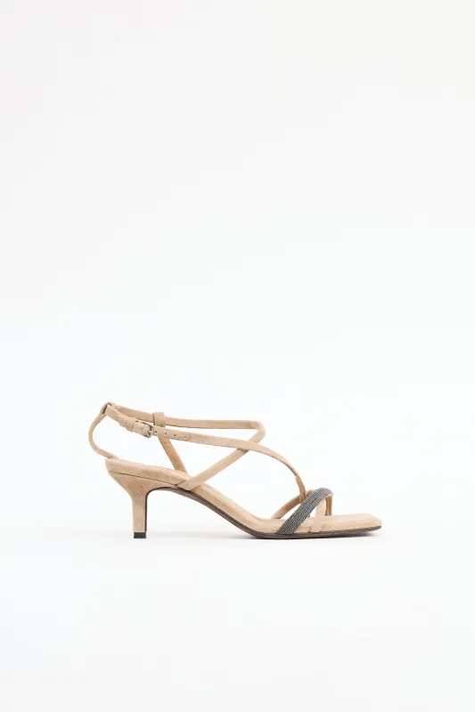 Suede Monili Strappy Sandal sold by VSP Consignment