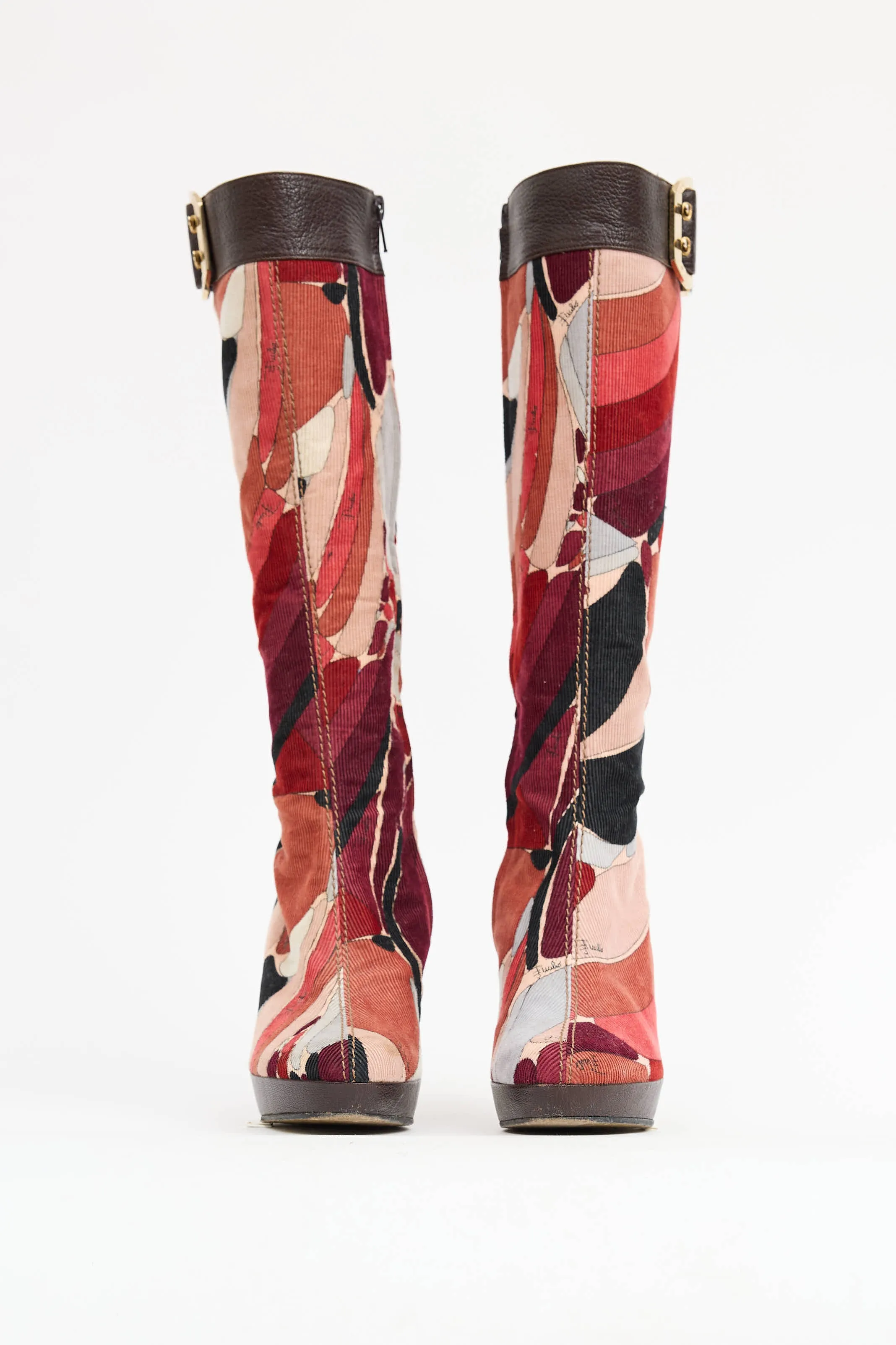 Corduroy Patterned Knee High Boot sold by VSP Consignment product image thumbnail 3
