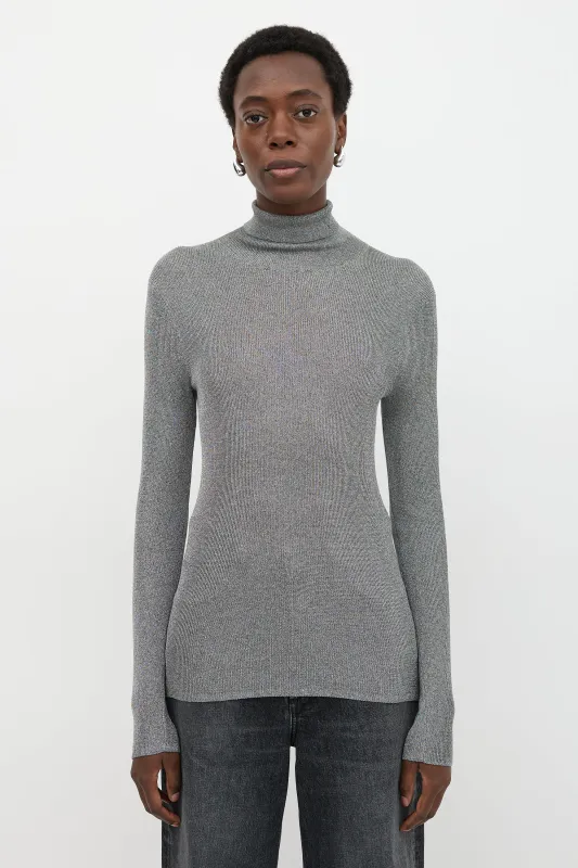 Metallic Knit Anabela Top sold by VSP Consignment