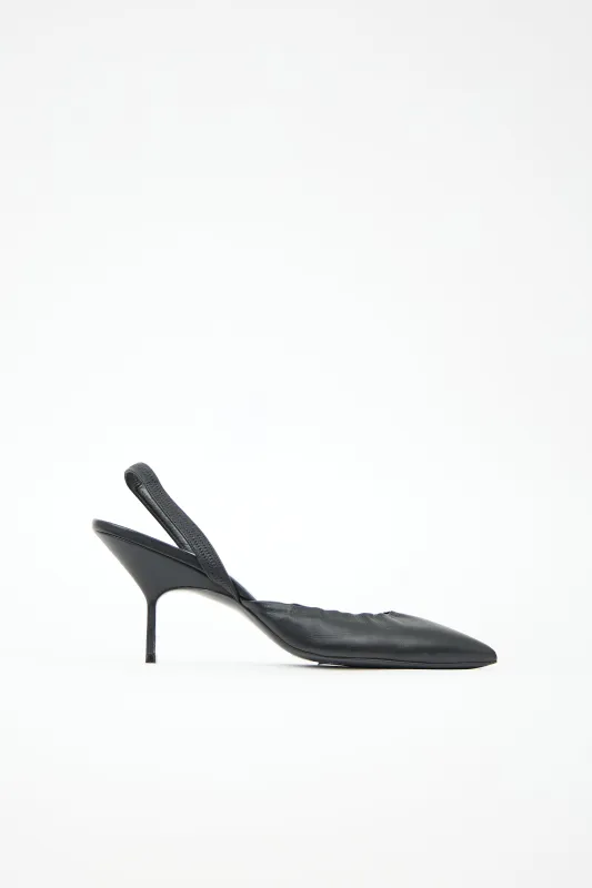 Leather Slingback Pump sold by VSP Consignment