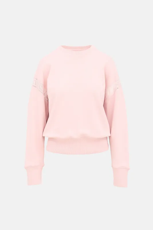 Lace Insert Sweatshirt made by Givenchy