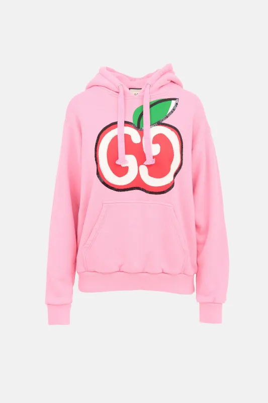 Sequin GG Apple Hoodie sold by VSP Consignment
