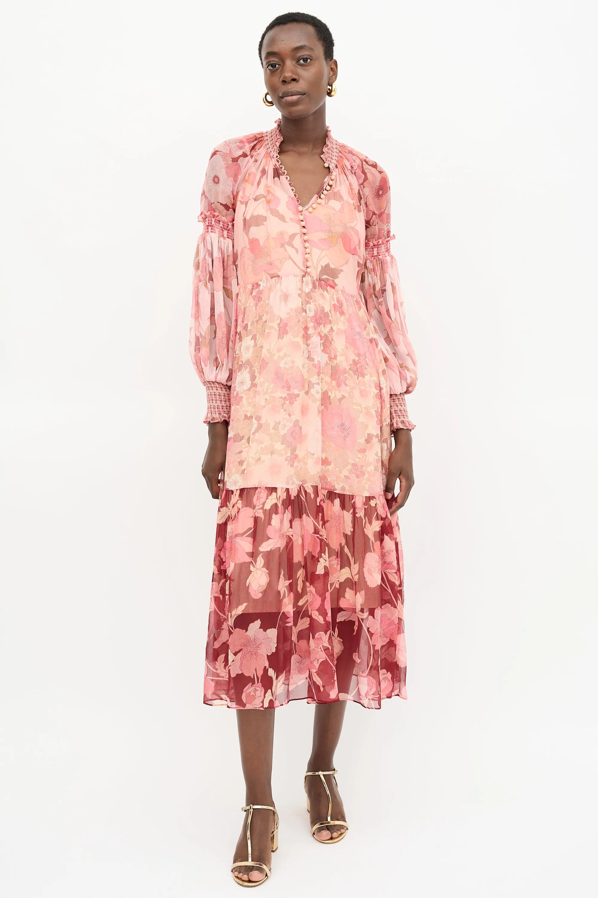 Silk Concert Spliced Dress sold by VSP Consignment