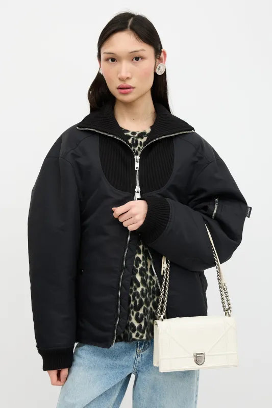 Textured Patent Leather Diorama Bag sold by VSP Consignment