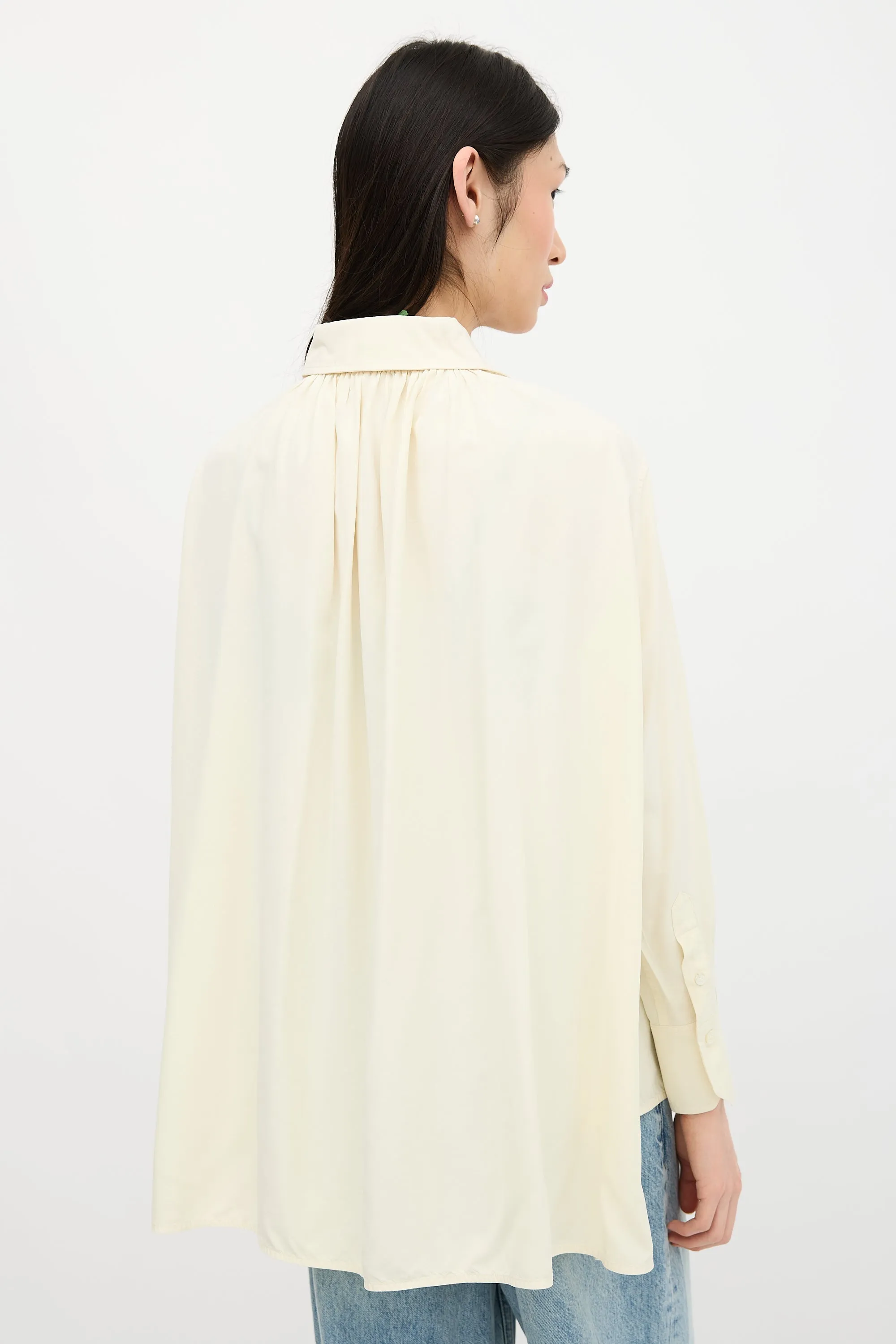 Silk Gathered Blouse sold by VSP Consignment product image thumbnail 4