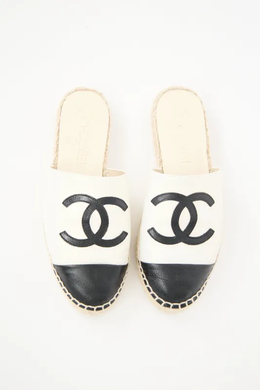 Leather CC Espadrille Mule made by Chanel