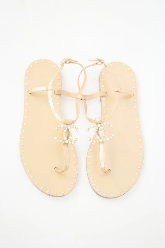 Vernis Pearl CC Sandal sold by VSP Consignment