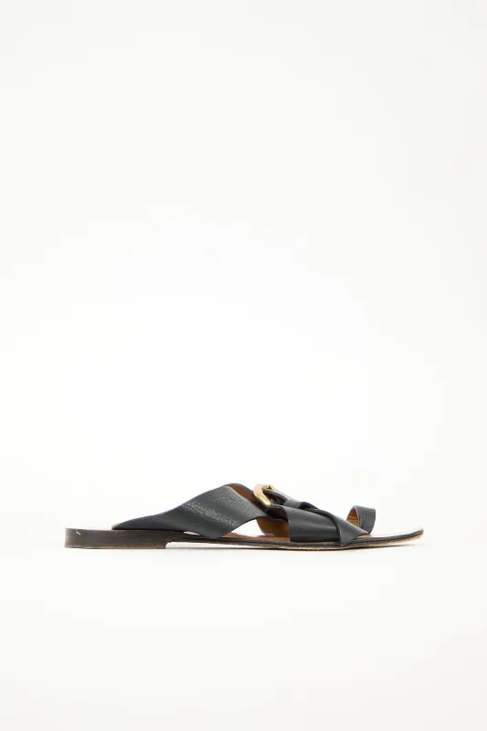 Leather Nils Buckle Sandal sold by VSP Consignment