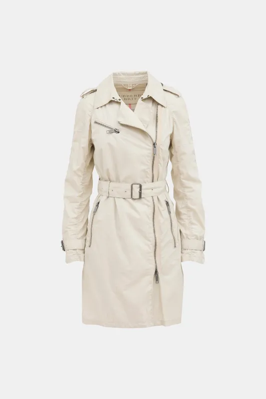 Brit Ruched Zip Trench Coat sold by VSP Consignment