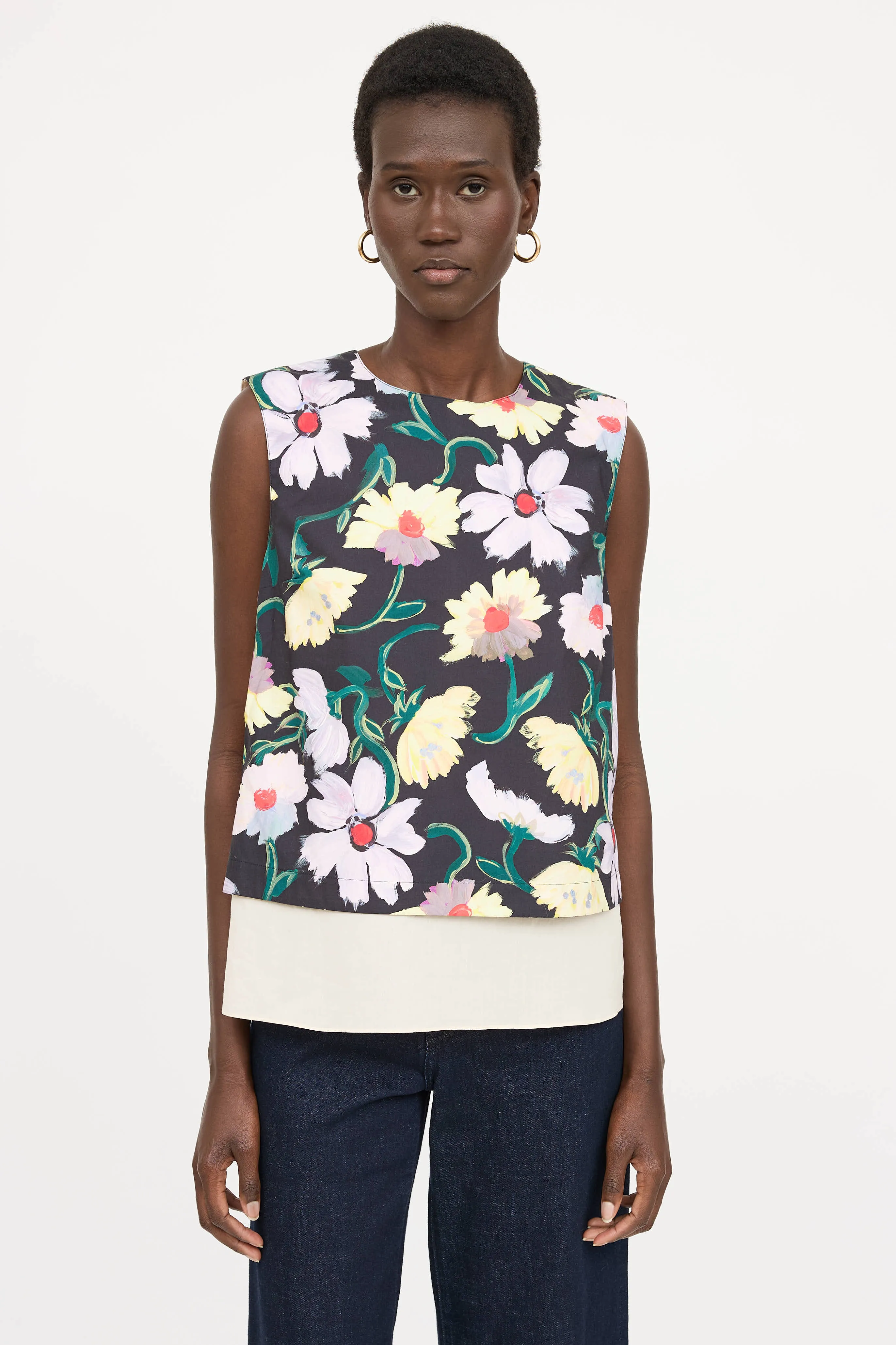Floral Sleeveless Top sold by VSP Consignment