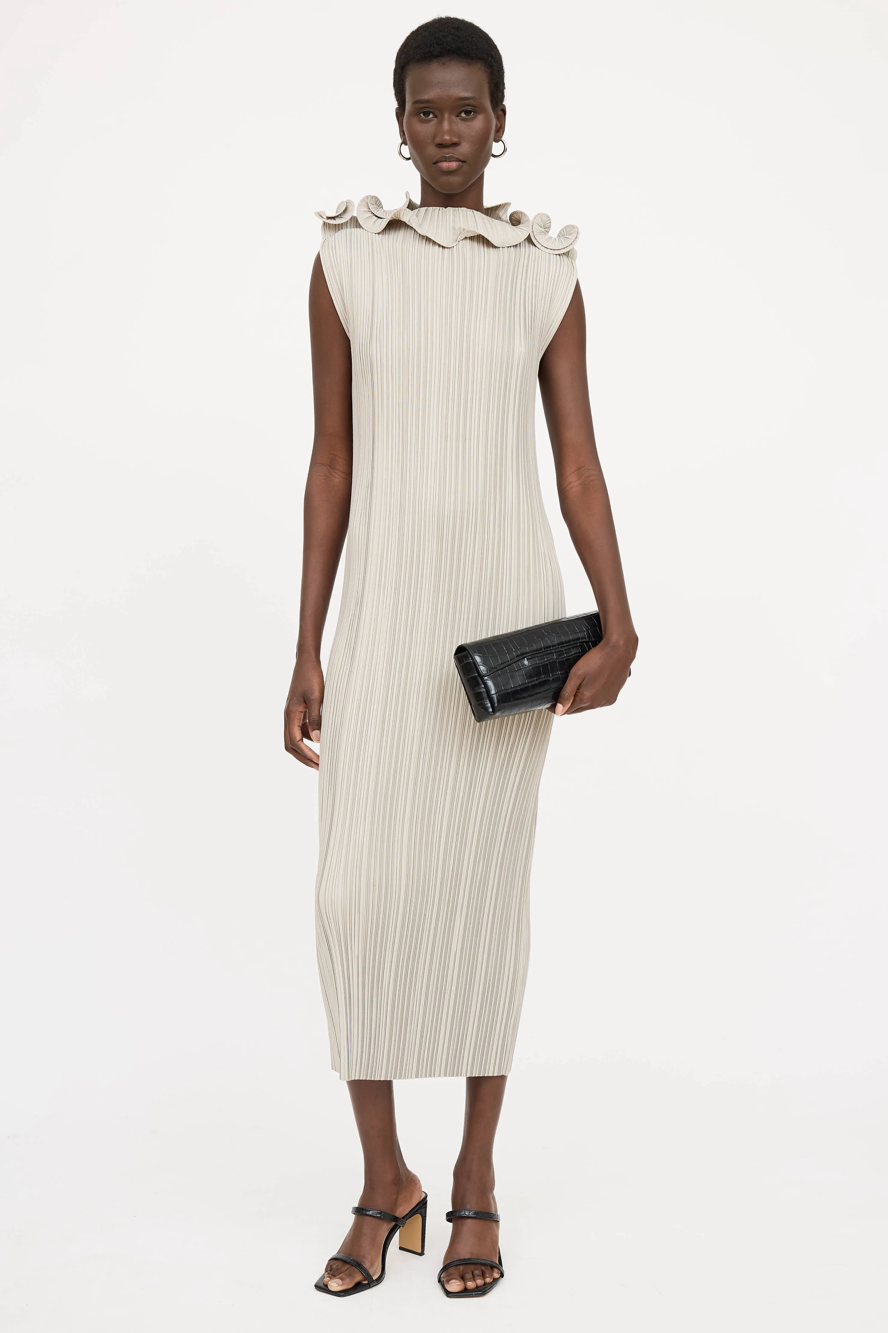 Mazarron Ruffle Pleated Dress sold by VSP Consignment product image thumbnail 2