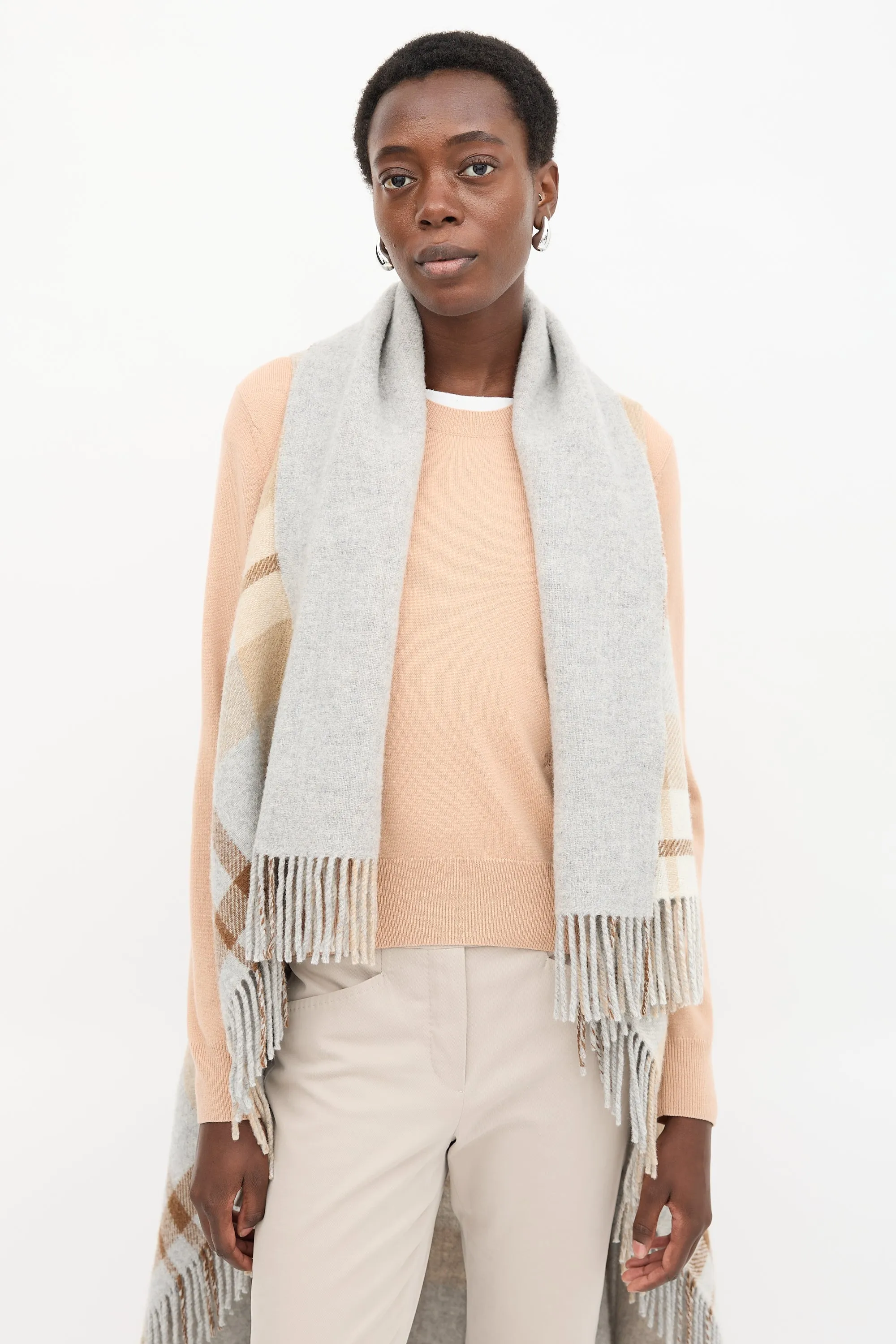Wool Plaid Long Vest sold by VSP Consignment product image thumbnail 2