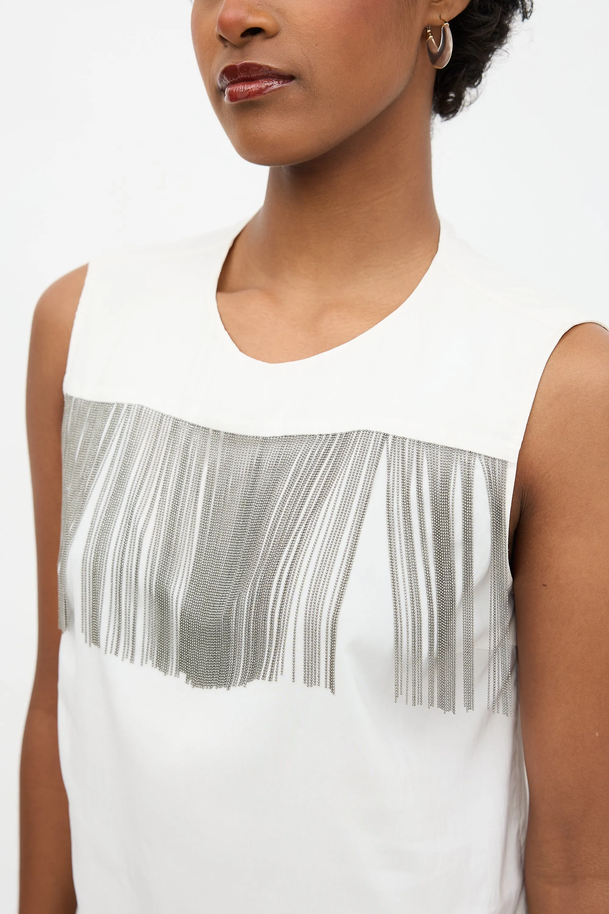 Silk Monili Fringe Blouse sold by VSP Consignment product image thumbnail 2