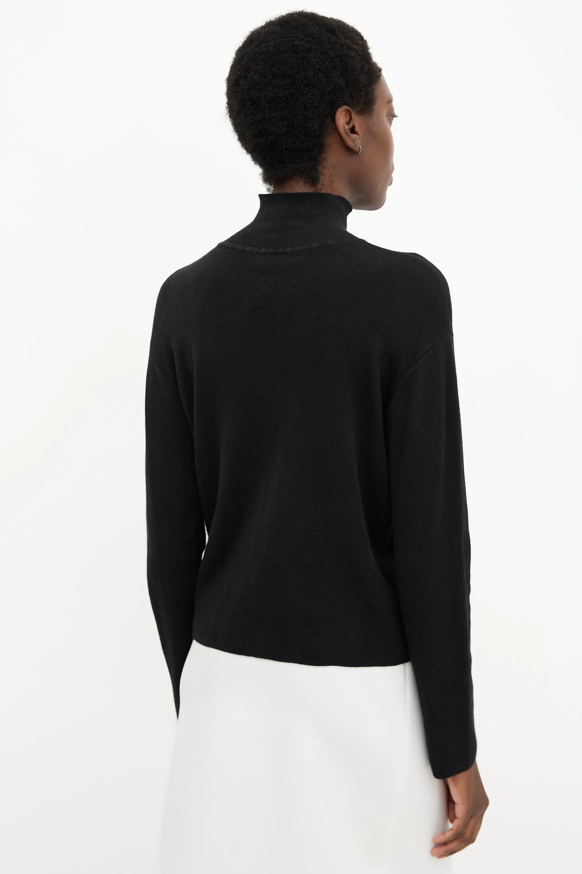 Cashmere & Silk Logo Sweater sold by VSP Consignment product image thumbnail 5