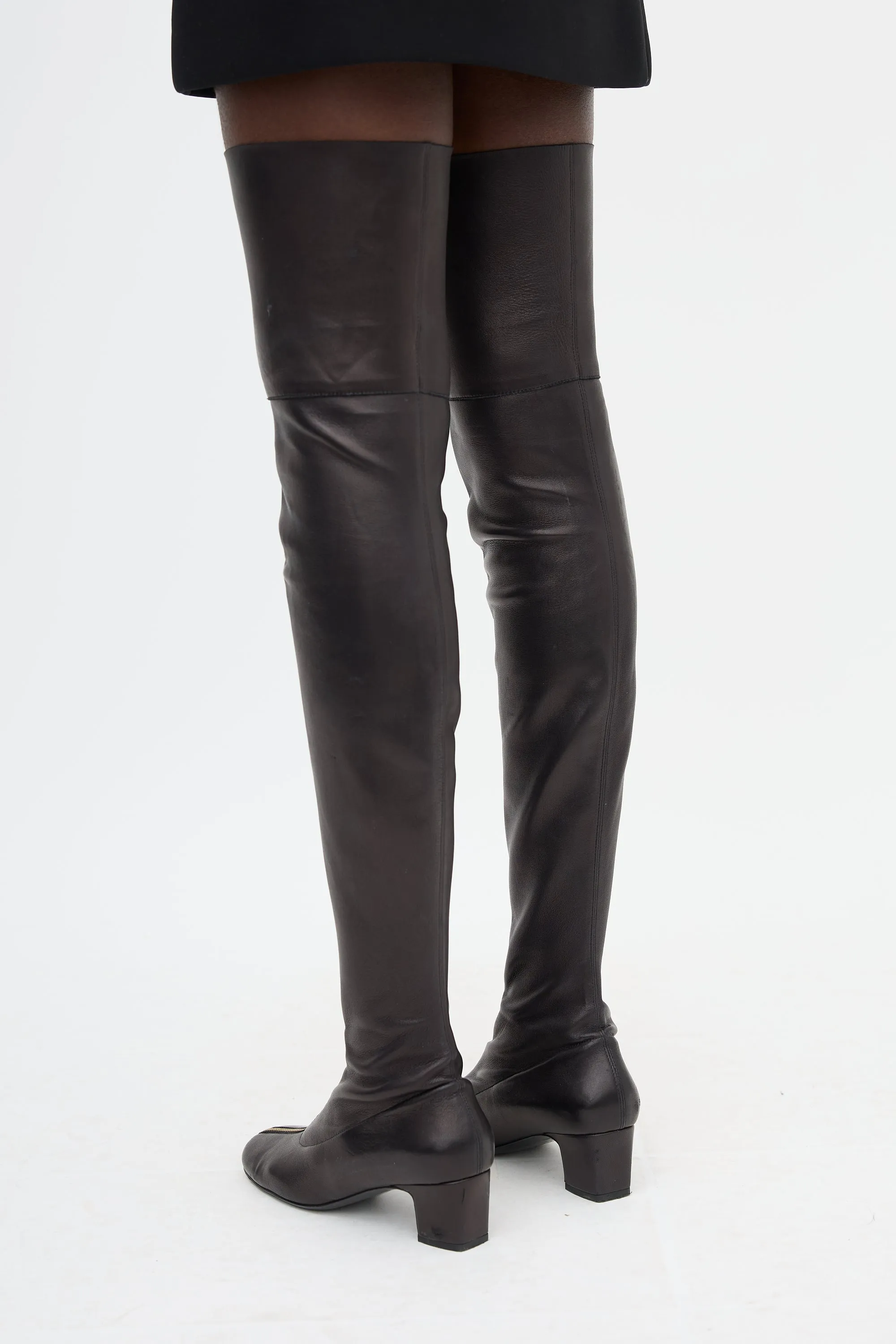 Leather Zip Thigh Boot sold by VSP Consignment product image thumbnail 4