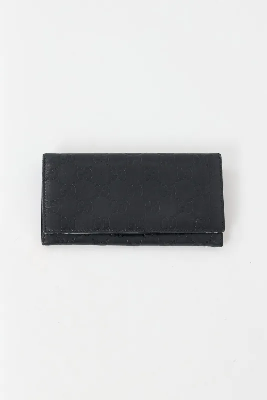 Guccissima Leather Continental Wallet sold by VSP Consignment