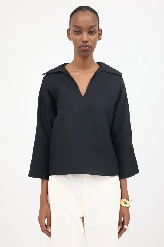 Silk Blend Gazar Top made by Tory Burch