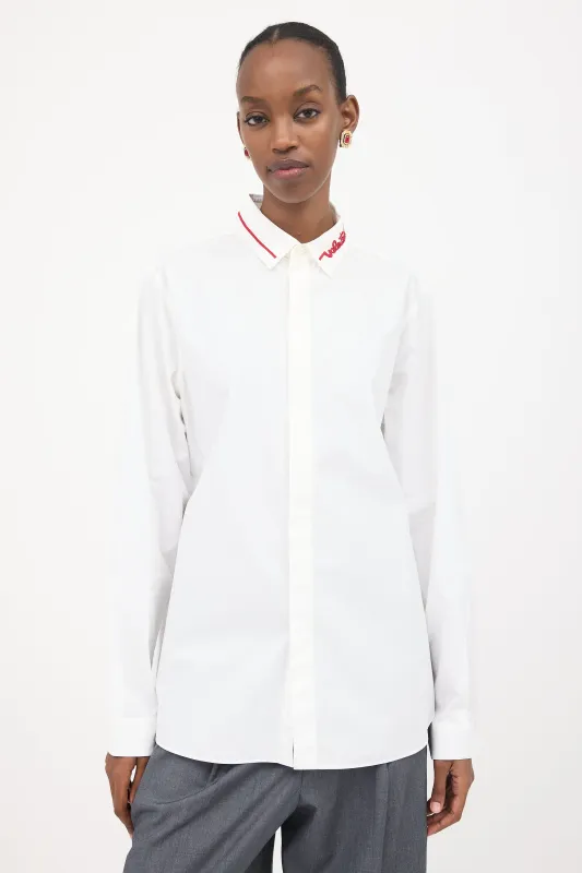 Beaded Logo Shirt sold by VSP Consignment