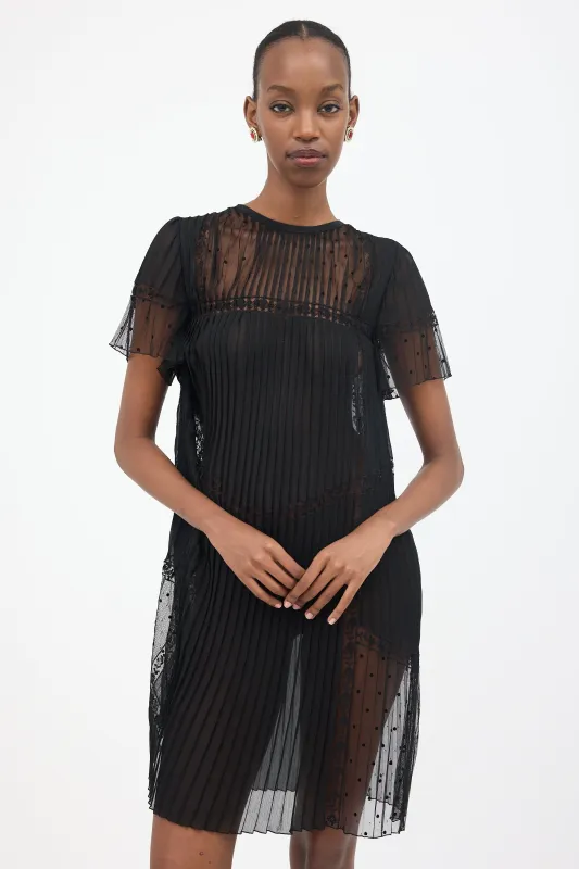 Sheer Pleated Dress sold by VSP Consignment