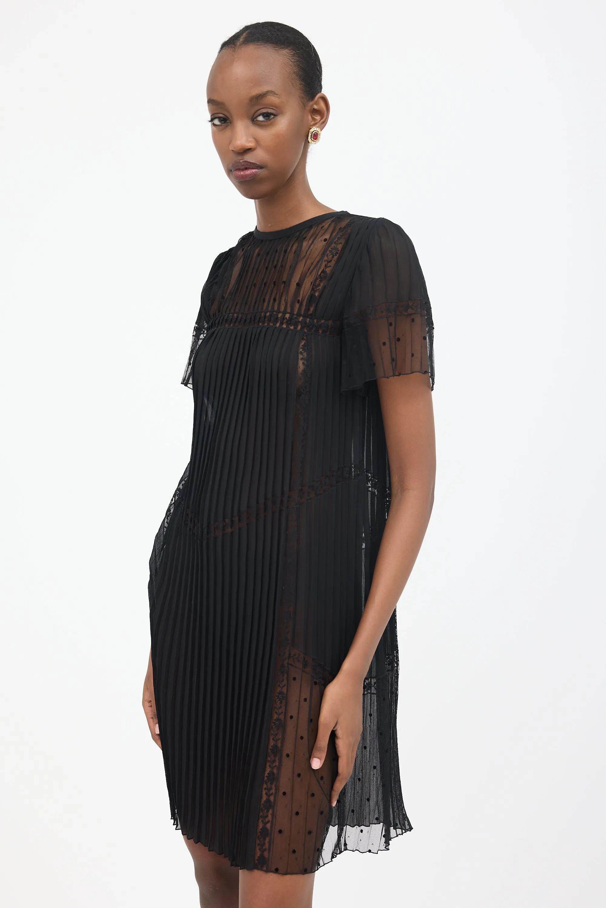 Sheer Pleated Dress sold by VSP Consignment product image thumbnail 3