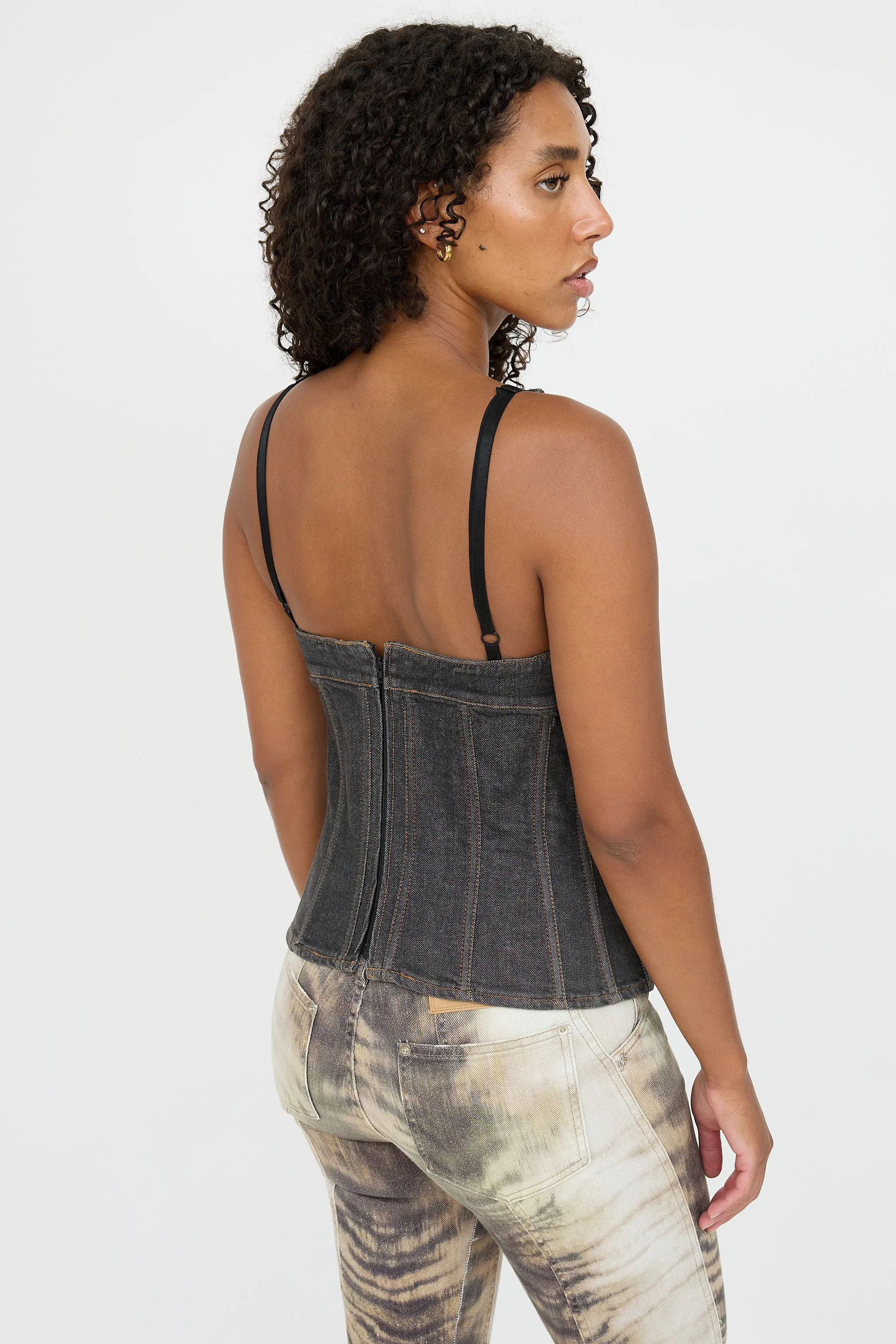 Denim Corset Top sold by VSP Consignment product image thumbnail 4