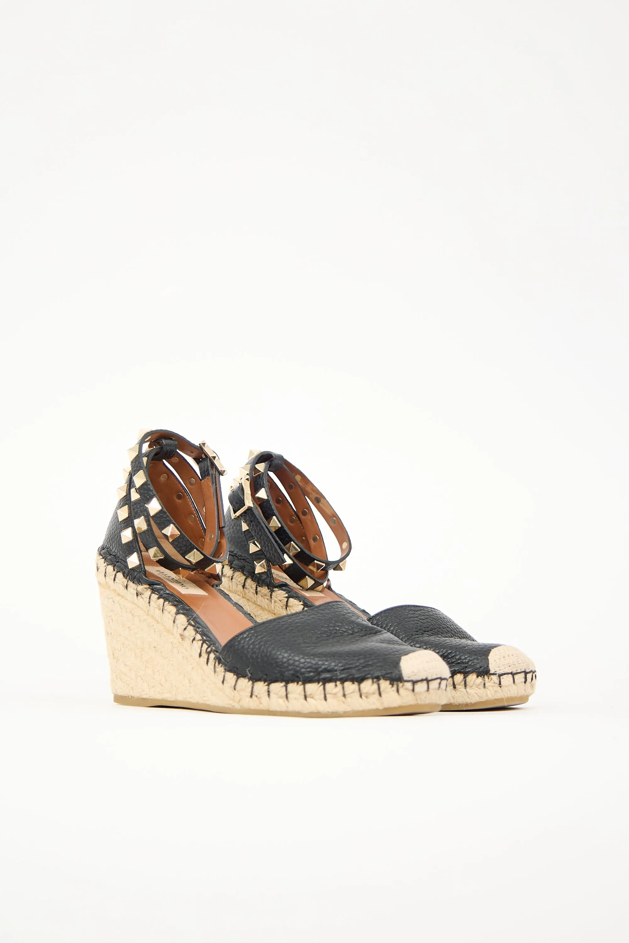 Leather Rockstud Espadrille Sandal sold by VSP Consignment product image thumbnail 2