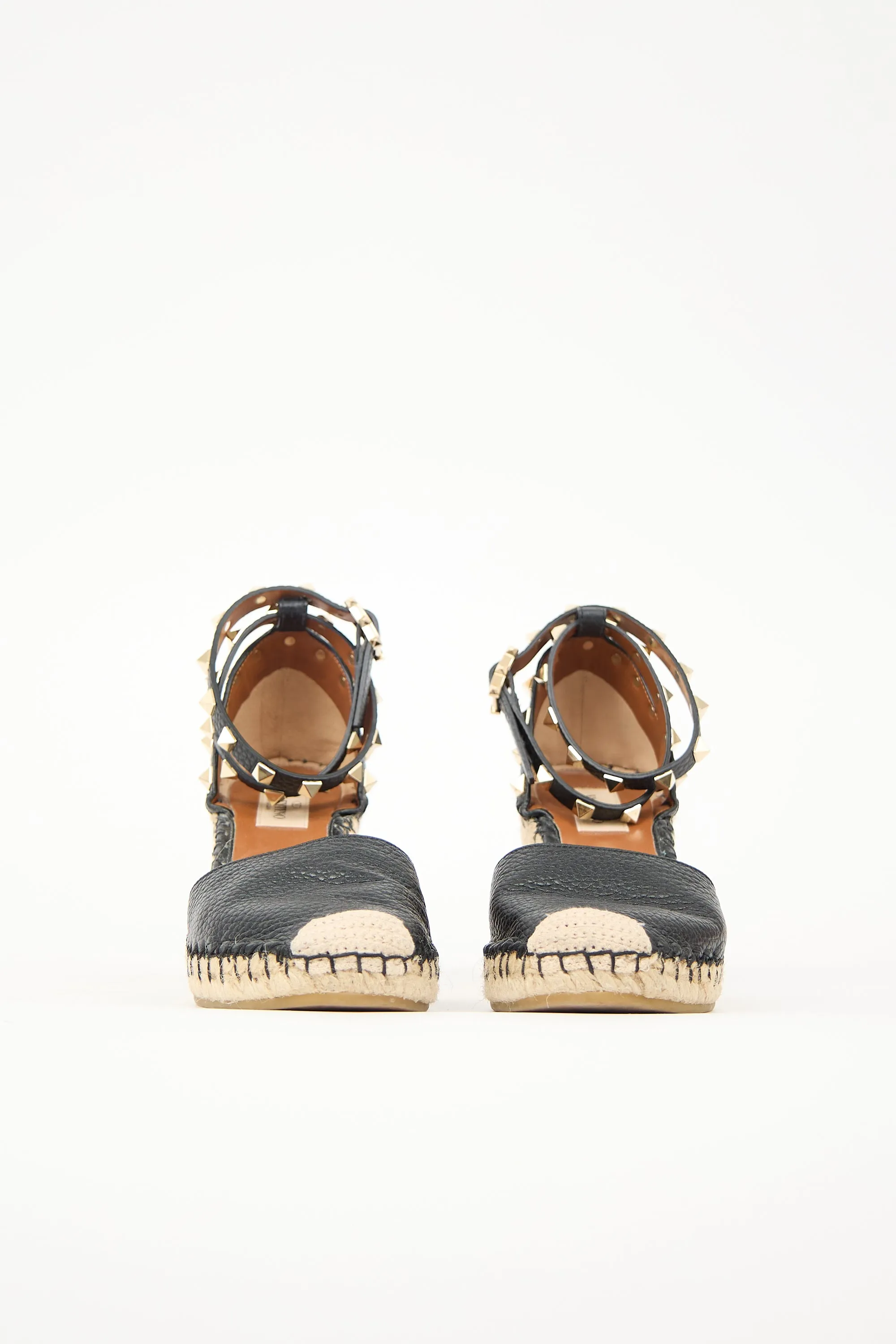 Leather Rockstud Espadrille Sandal sold by VSP Consignment product image thumbnail 3