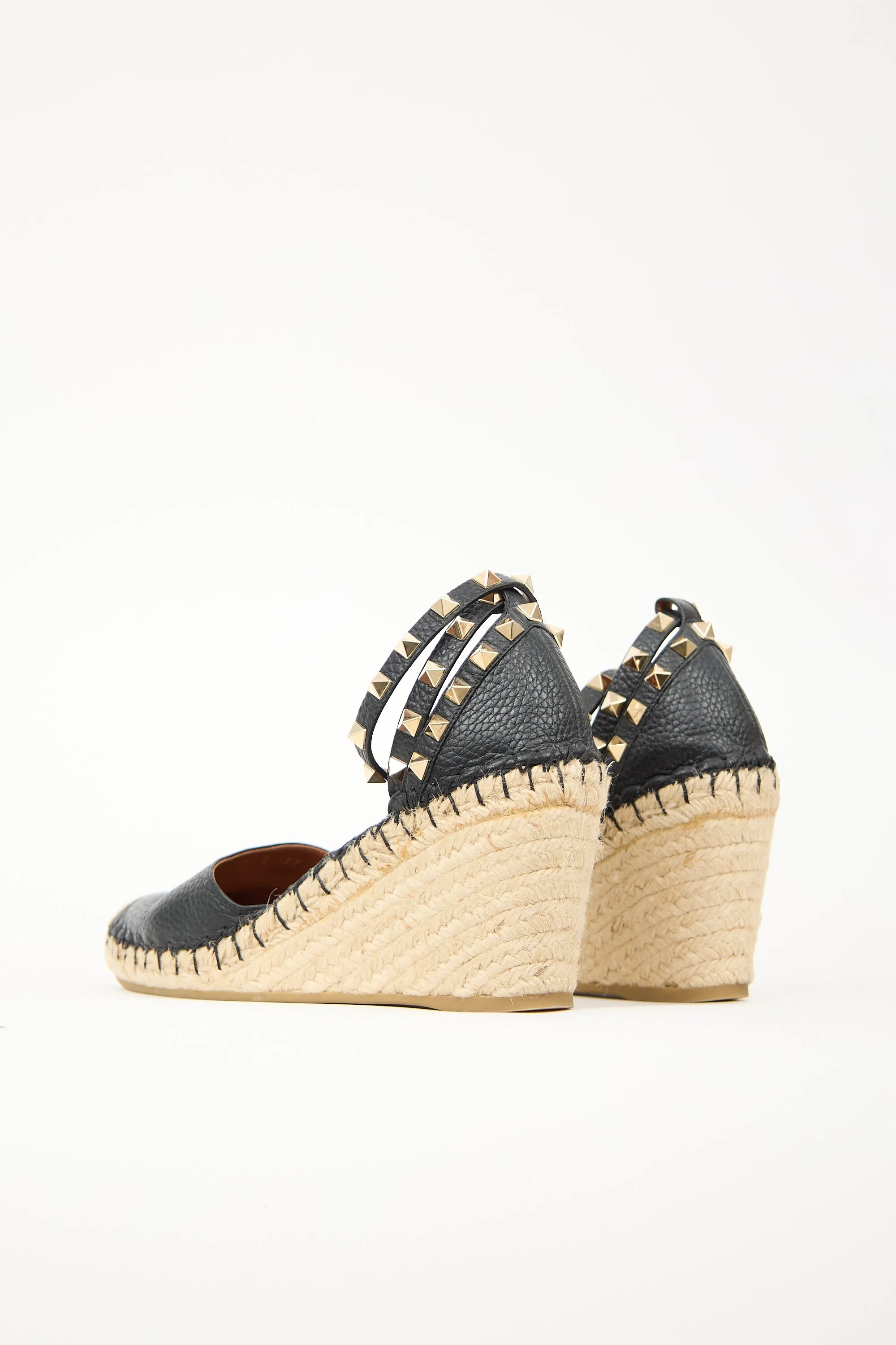 Leather Rockstud Espadrille Sandal sold by VSP Consignment product image thumbnail 4