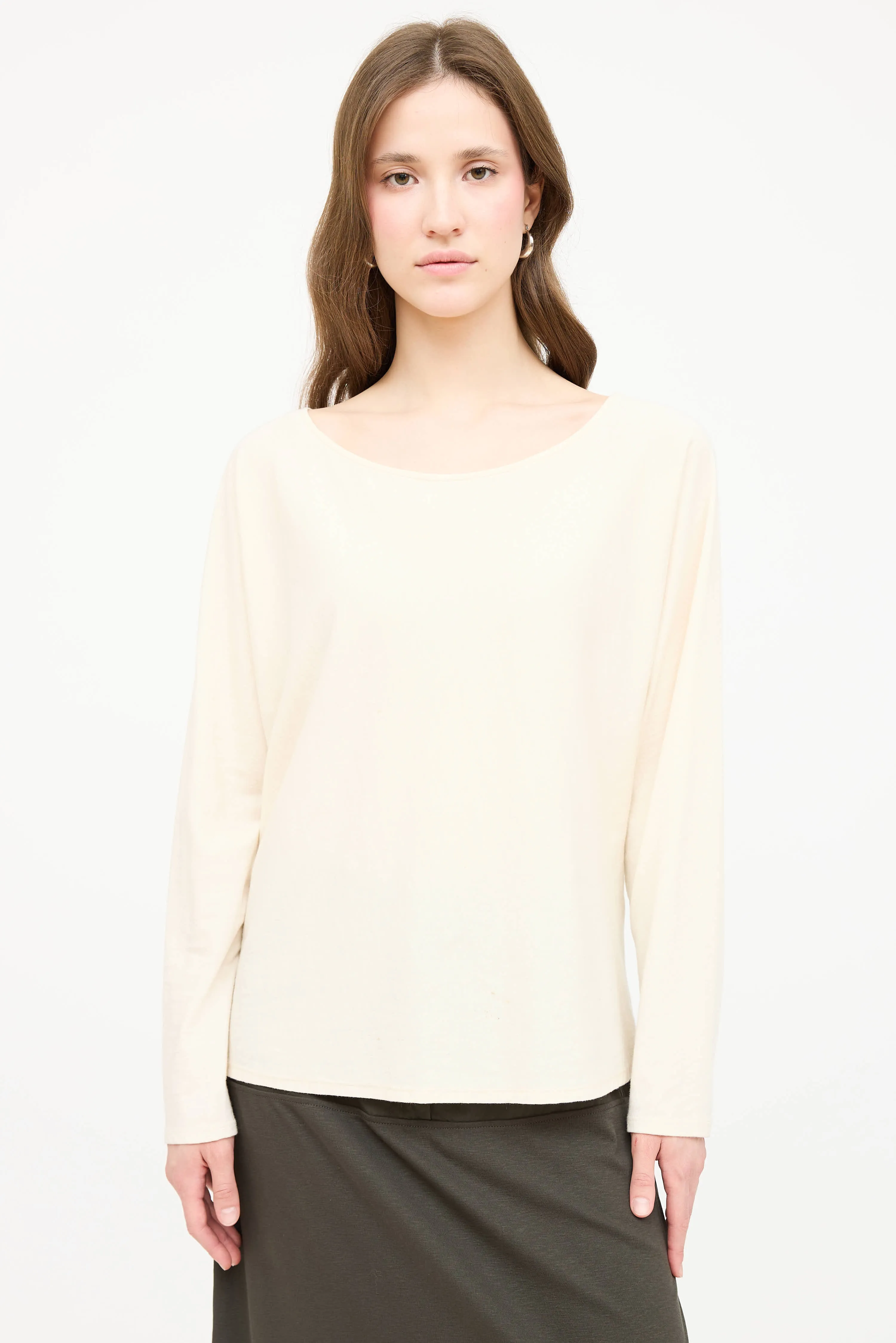Knit Longsleeve Boat Neck Top sold by VSP Consignment
