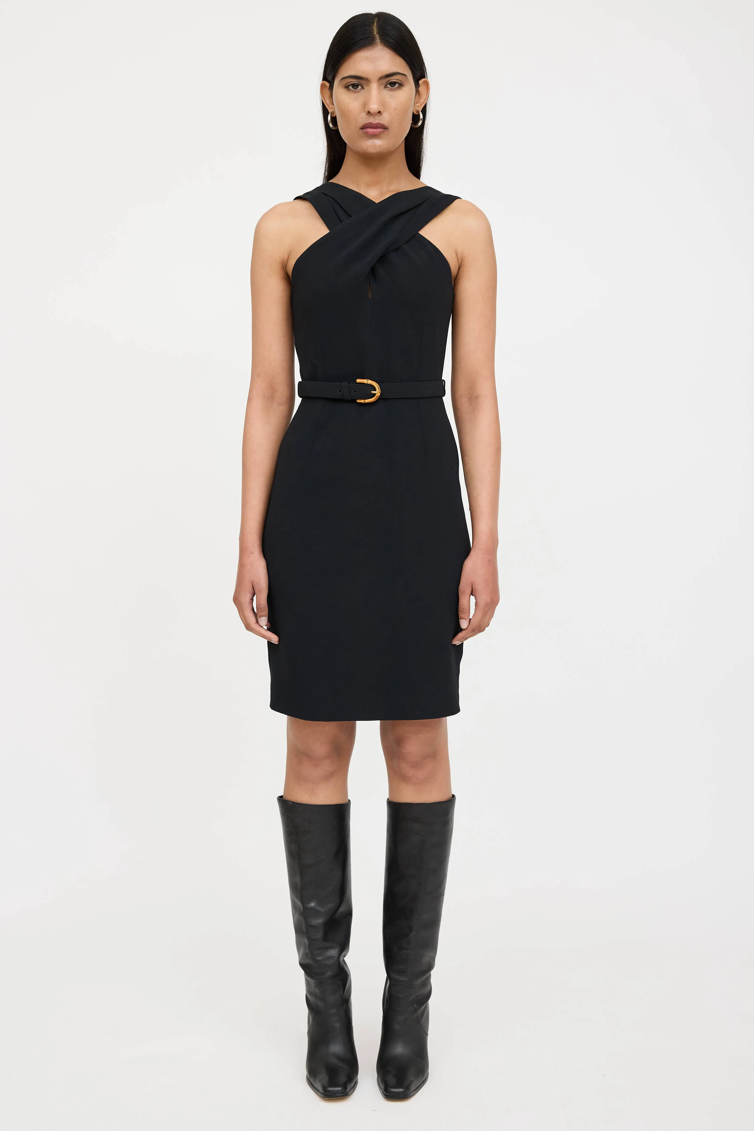 2013 Cross Over Belted Dress sold by VSP Consignment