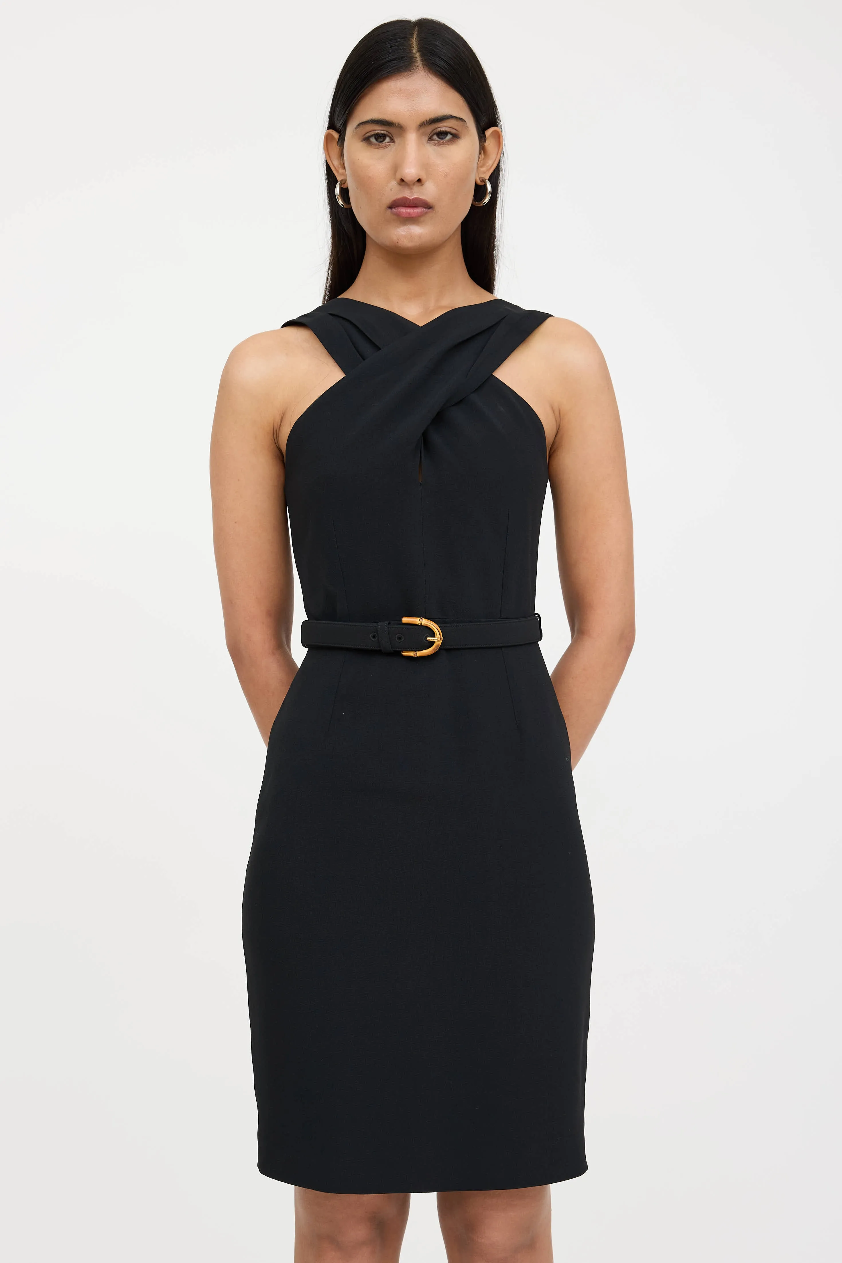 2013 Cross Over Belted Dress sold by VSP Consignment product image thumbnail 2