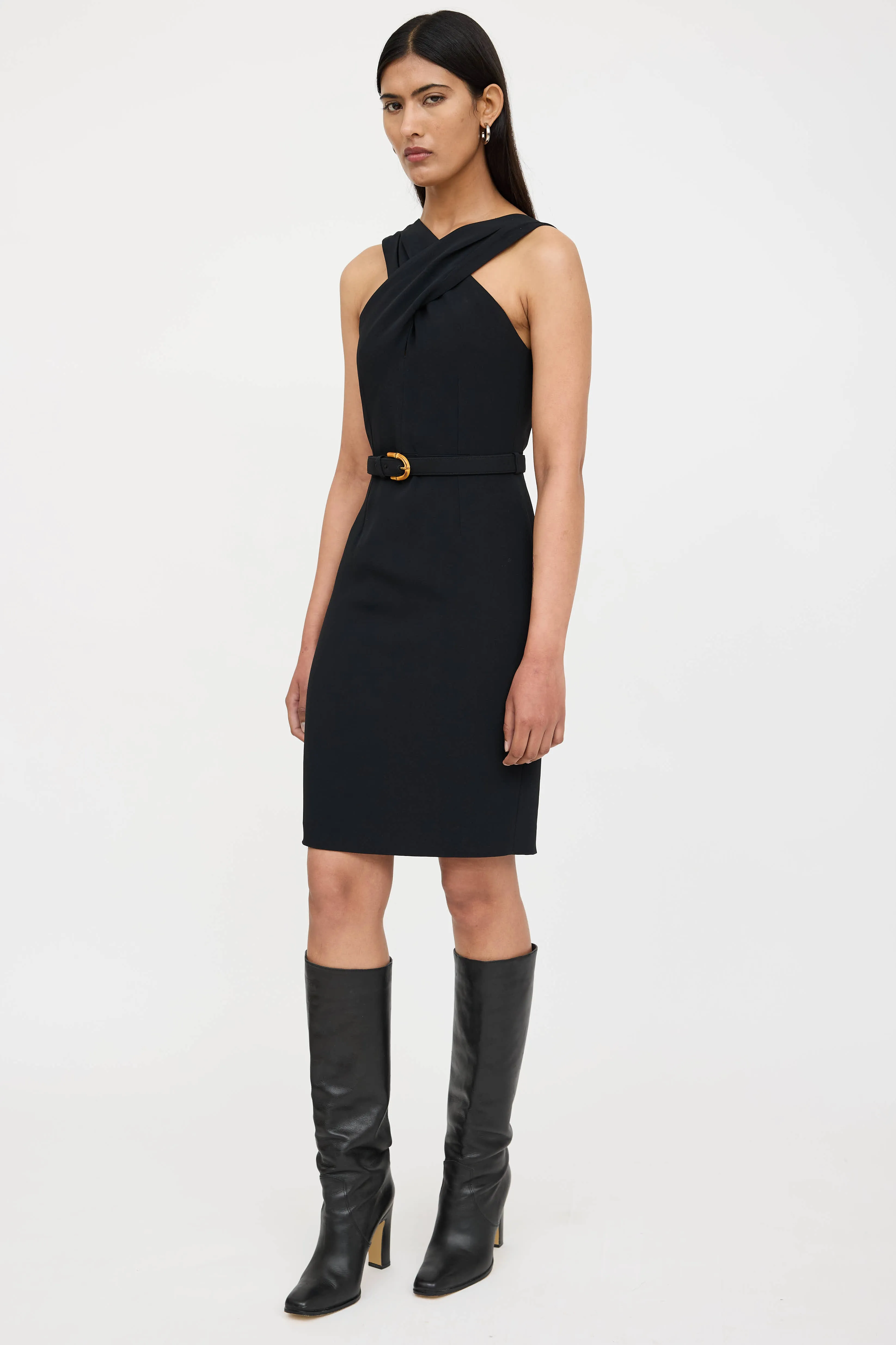 2013 Cross Over Belted Dress sold by VSP Consignment product image thumbnail 3