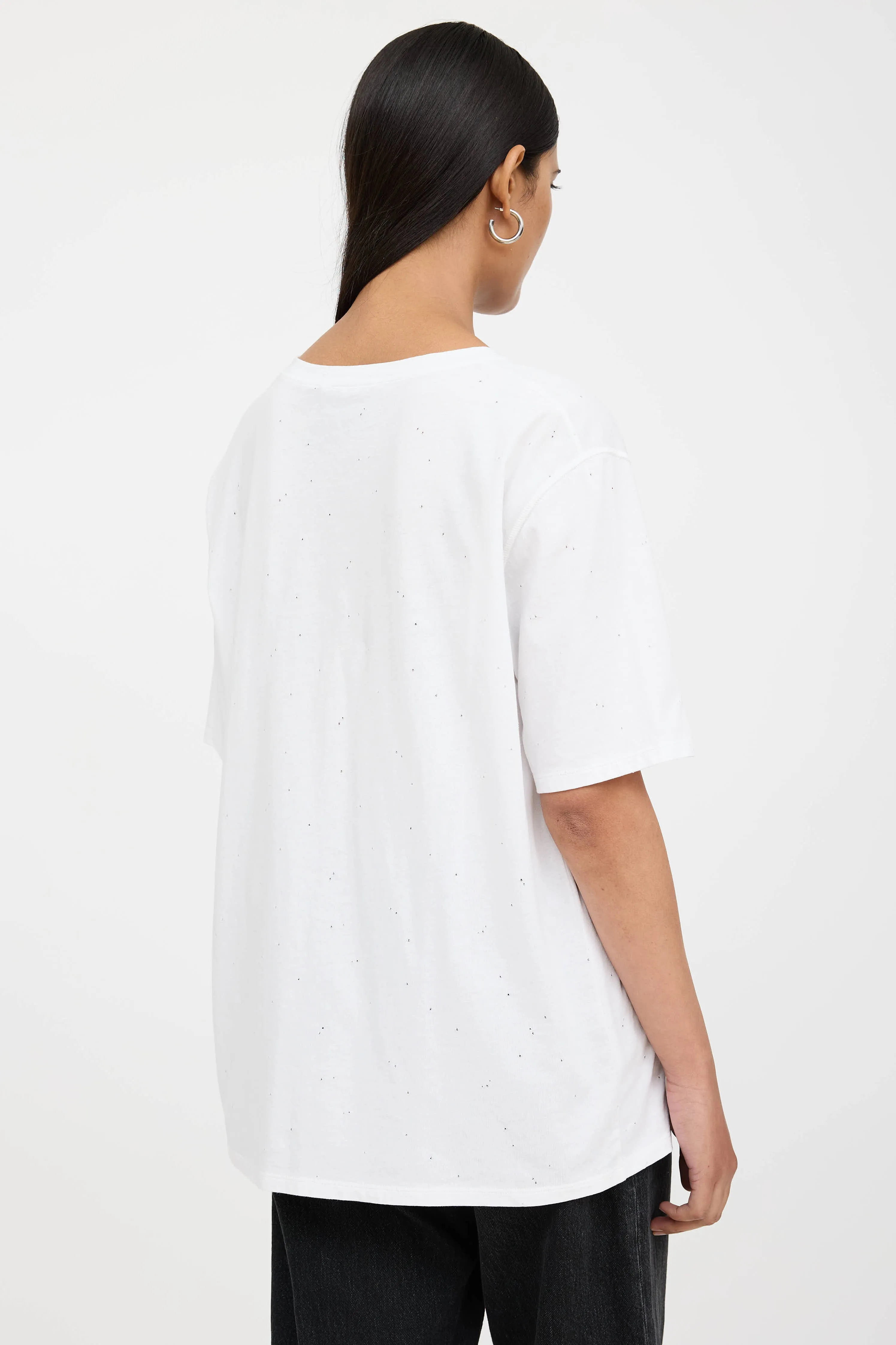 L'Aveugle Distressed Embroidered T-Shirt sold by VSP Consignment product image thumbnail 4