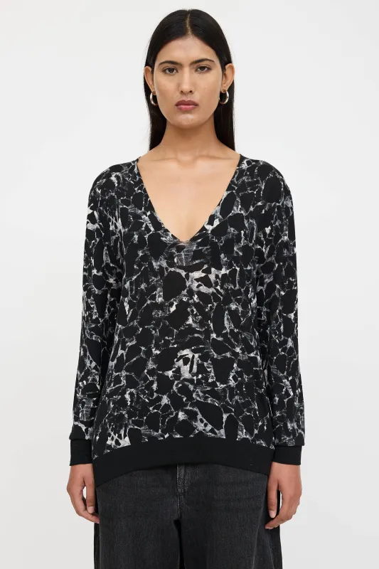 Wool Knit Marbled Sweater sold by VSP Consignment