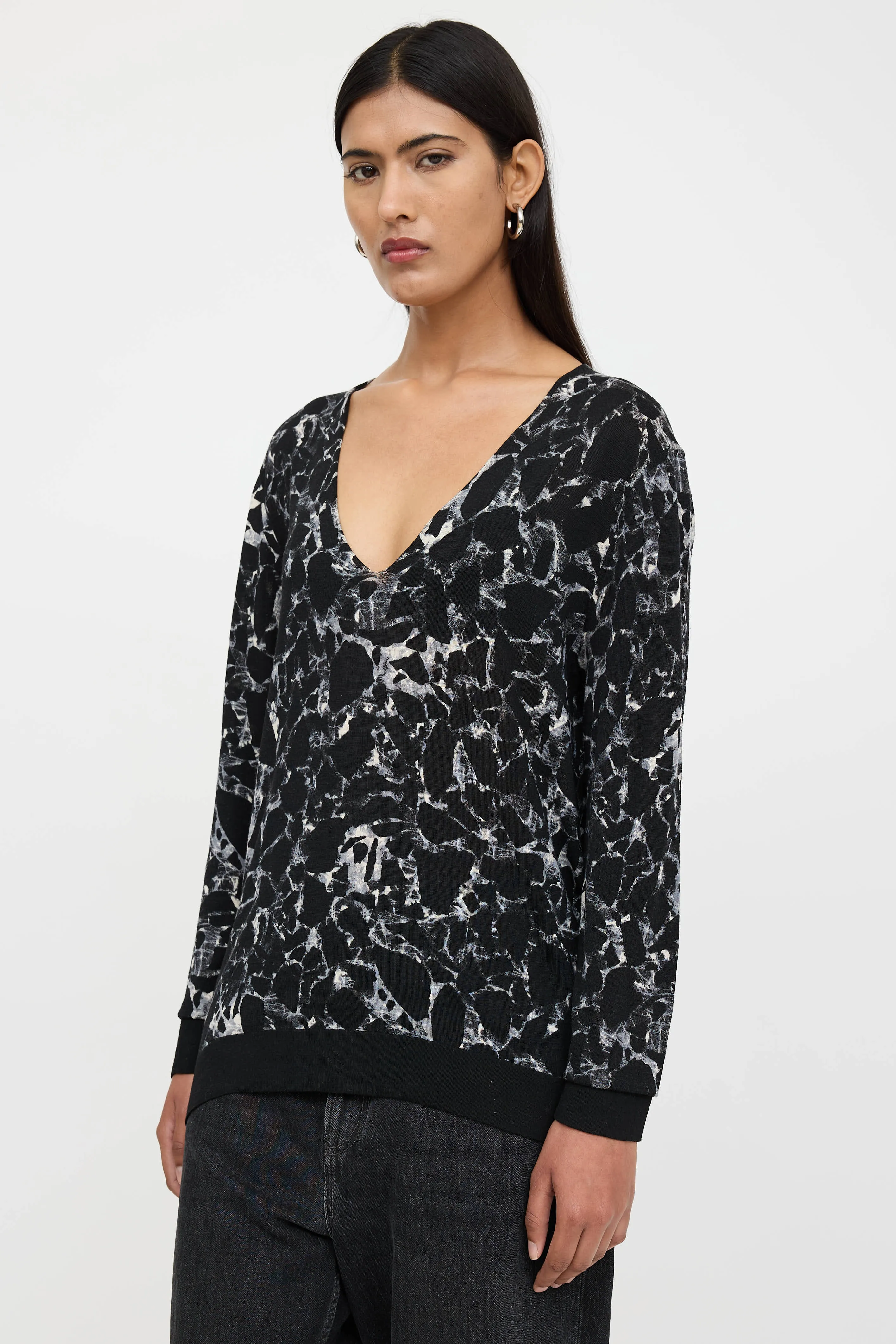 Wool Knit Marbled Sweater sold by VSP Consignment product image thumbnail 3