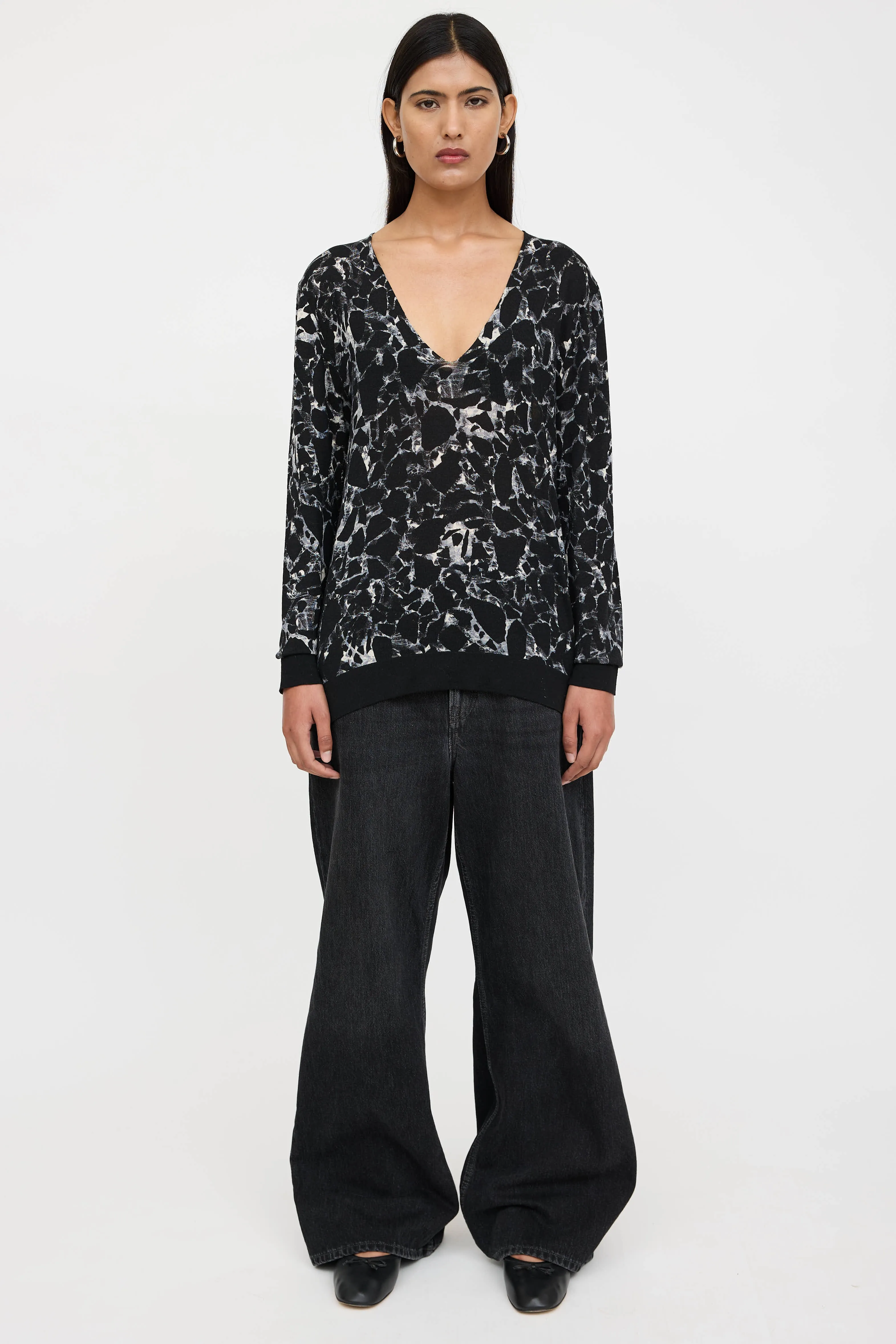 Wool Knit Marbled Sweater sold by VSP Consignment product image thumbnail 2