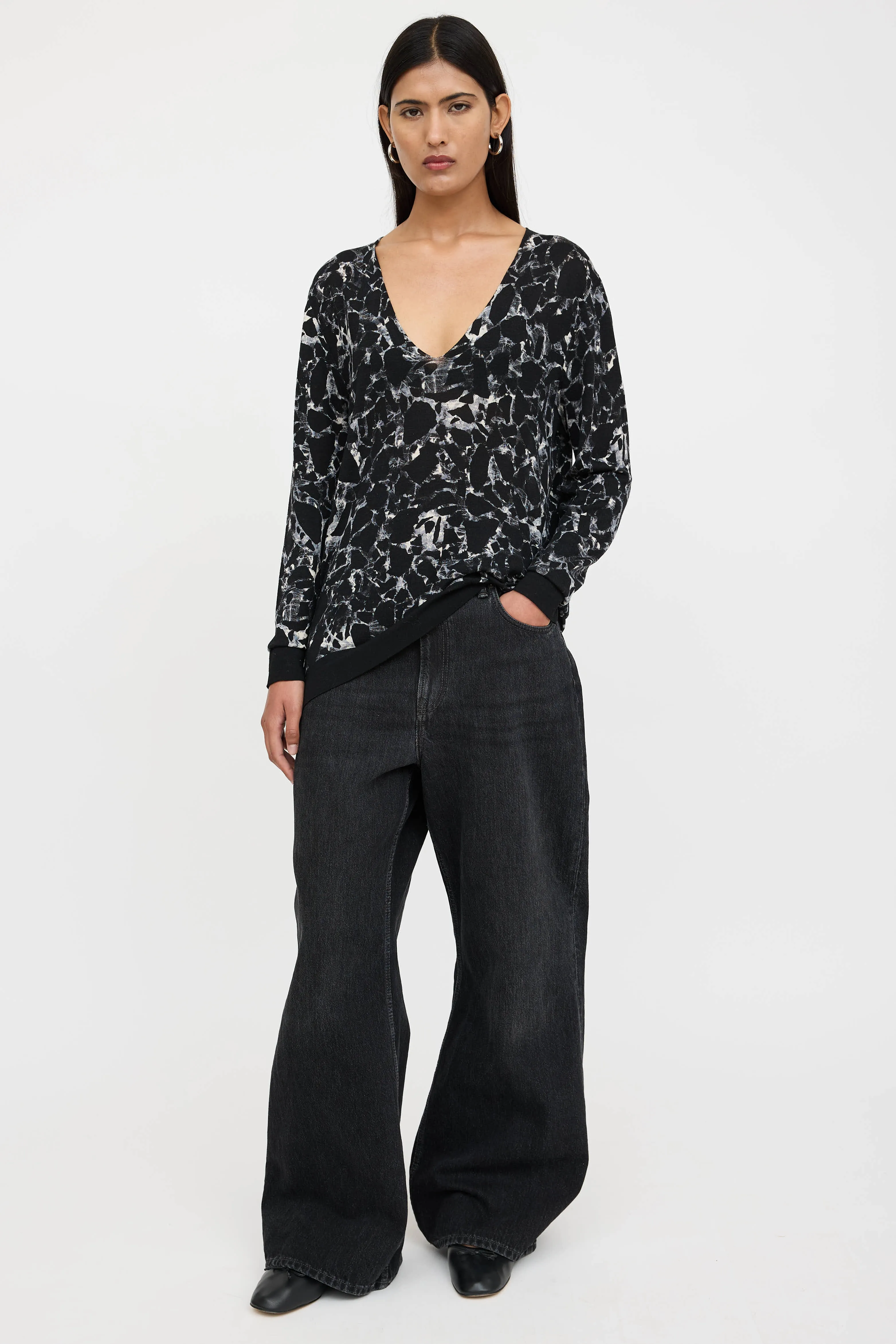 Wool Knit Marbled Sweater sold by VSP Consignment product image thumbnail 5