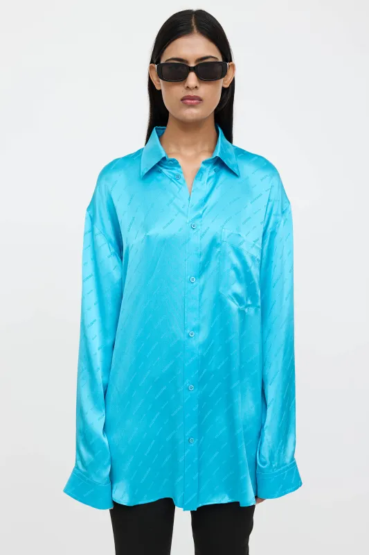 Silk Logo Long Sleeve Shirt sold by VSP Consignment